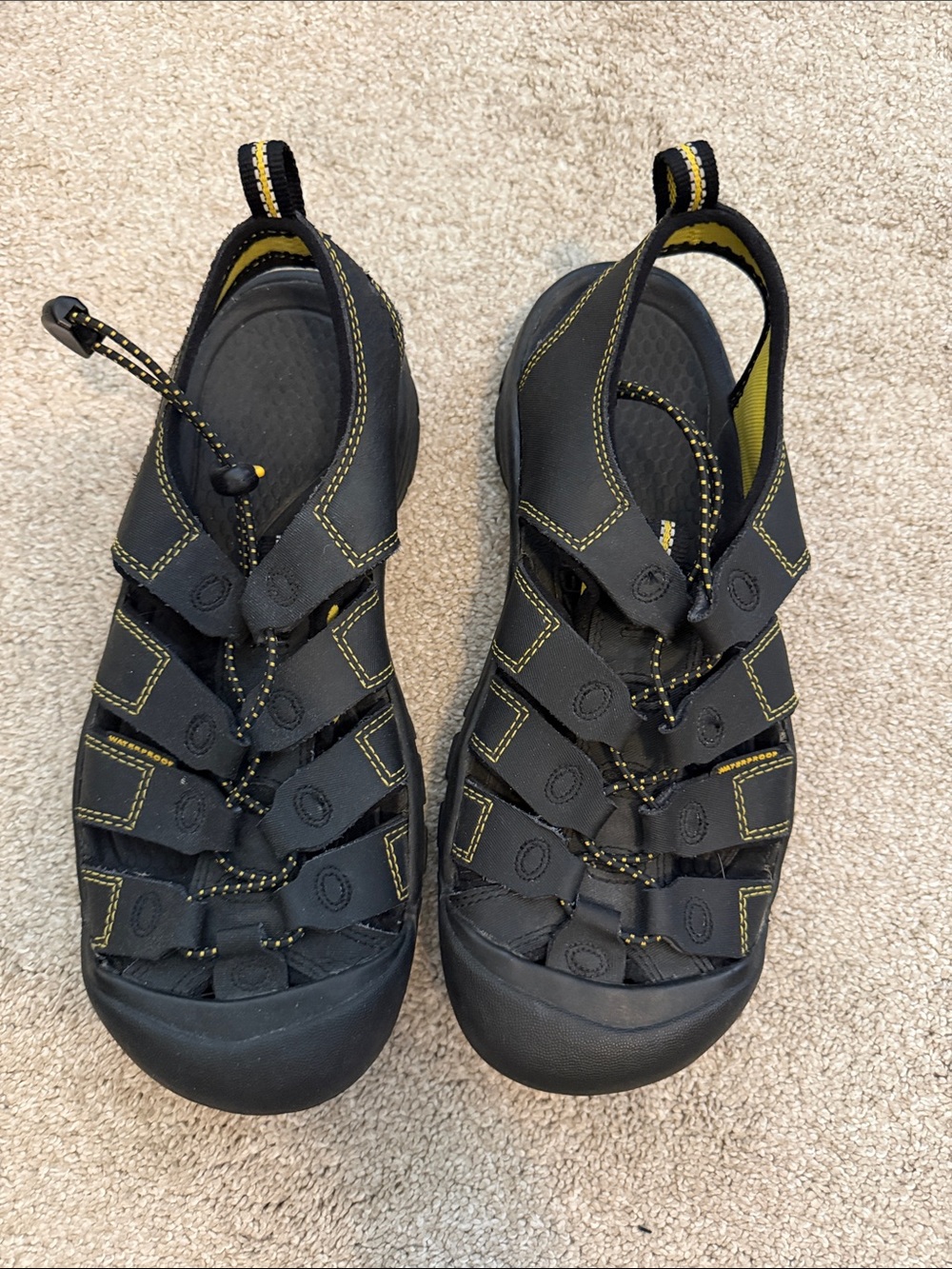 Keen Black and Yellow Trail Sandal Soles